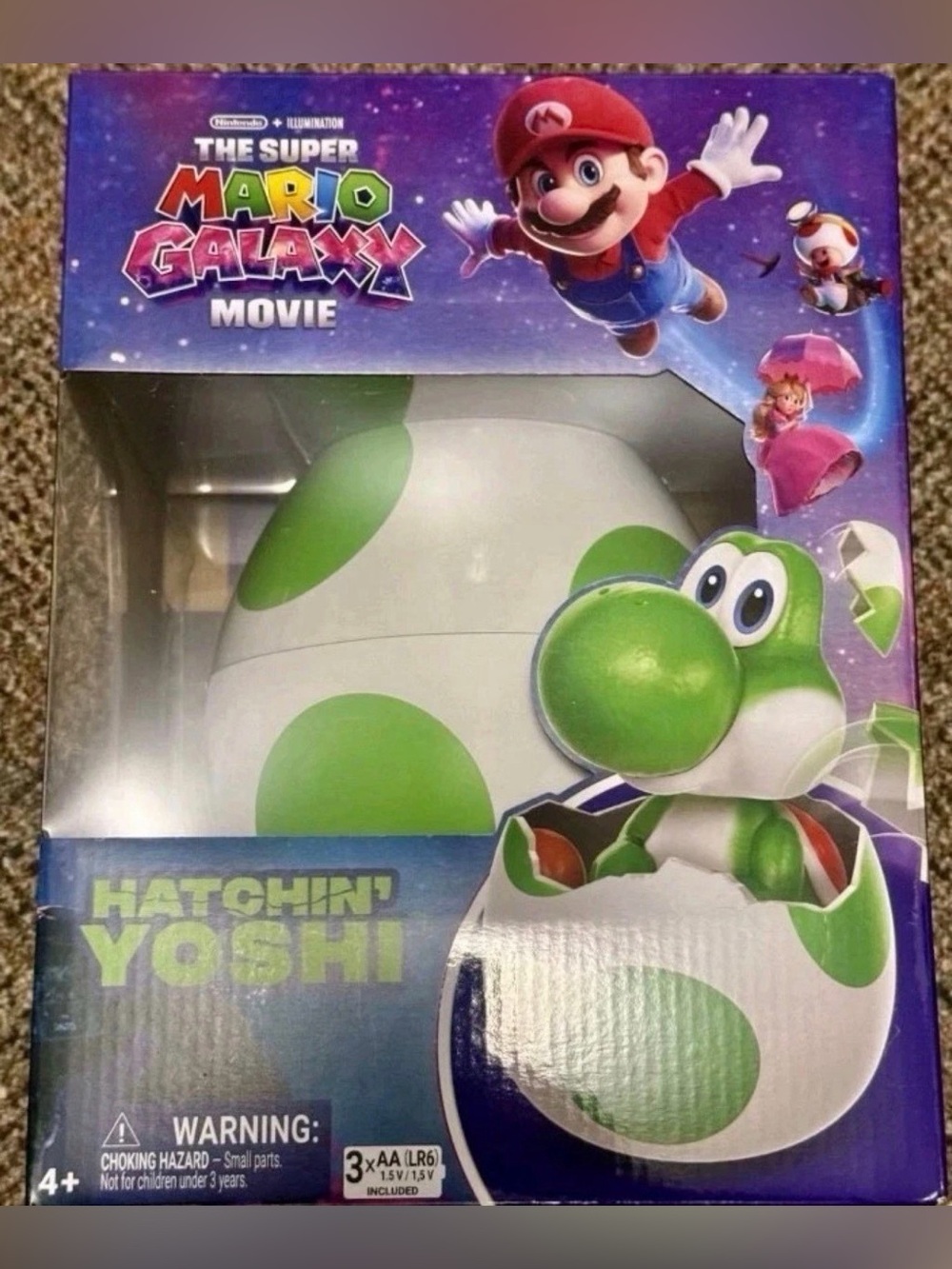 Hatchin Yoshi Super Mario Galaxy Movie Interactive Yoshi Hatching Figure IN HAND